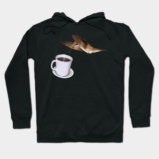 Hummingbird Drinking Coffee Hoodie